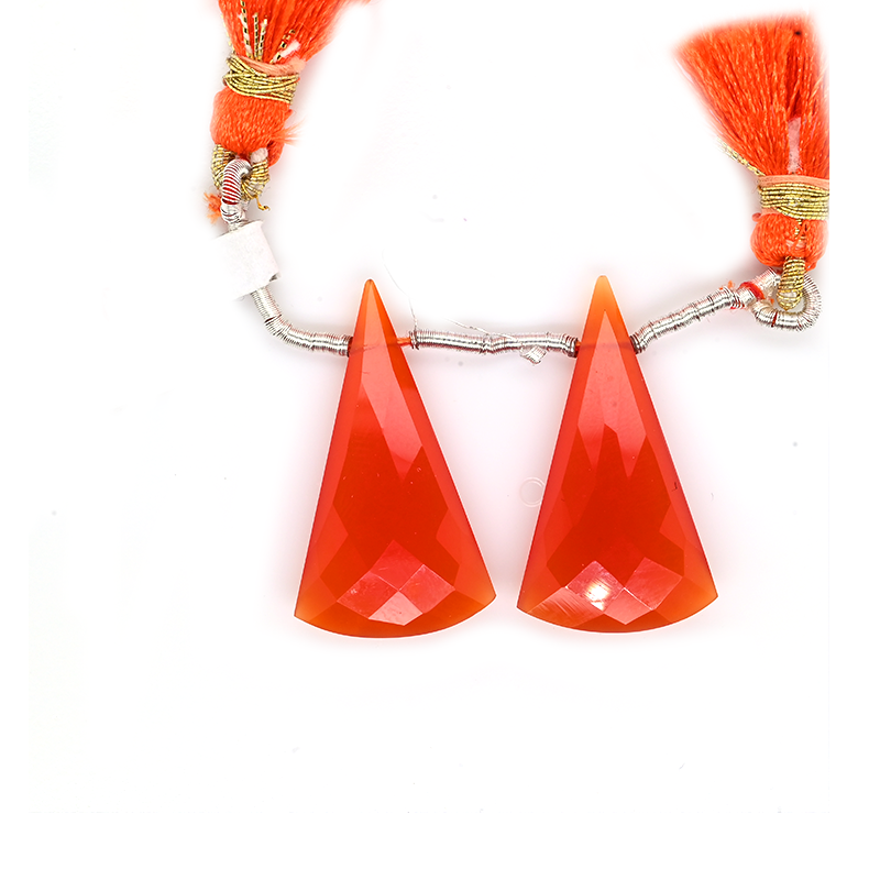 Carnelian Drops Conical Shape 22x13mm Drilled Bead Matching