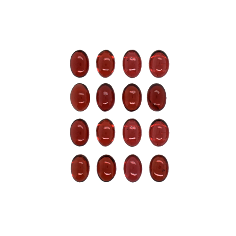 Red Garnet Cab Oval 7x5mm Approximately 18 Carat