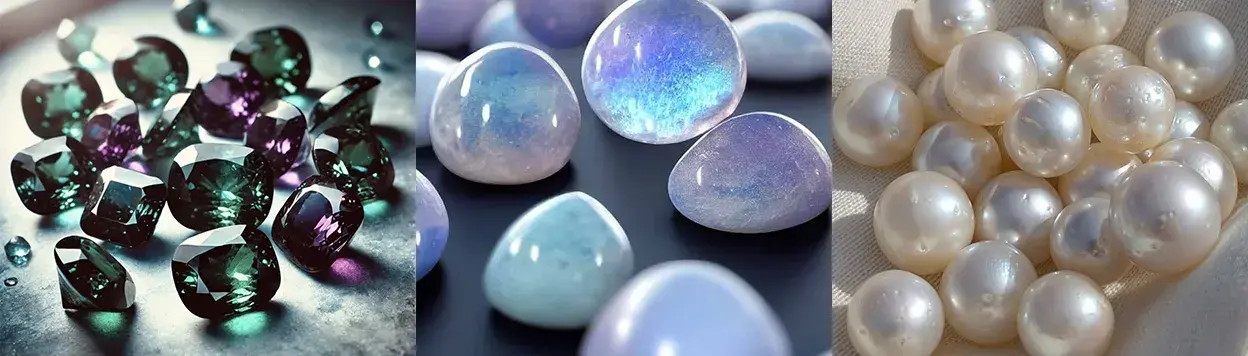 June Birthstone: Pearl, Alexandrite & Moonstone