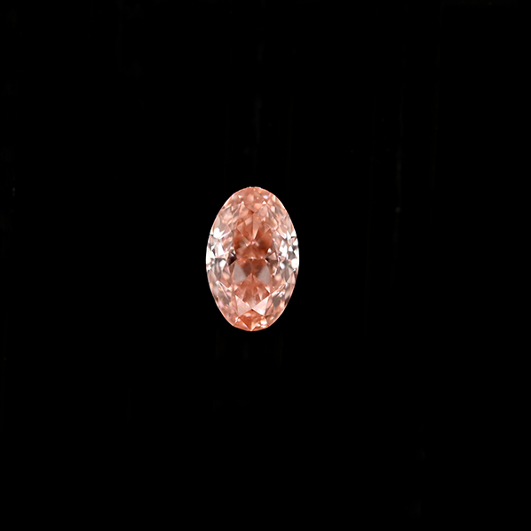 IGI Certified Peach Lab Grown Diamond Oval 9.58 x 6.18 x 4.38mm Single Piece 2.01 Carat