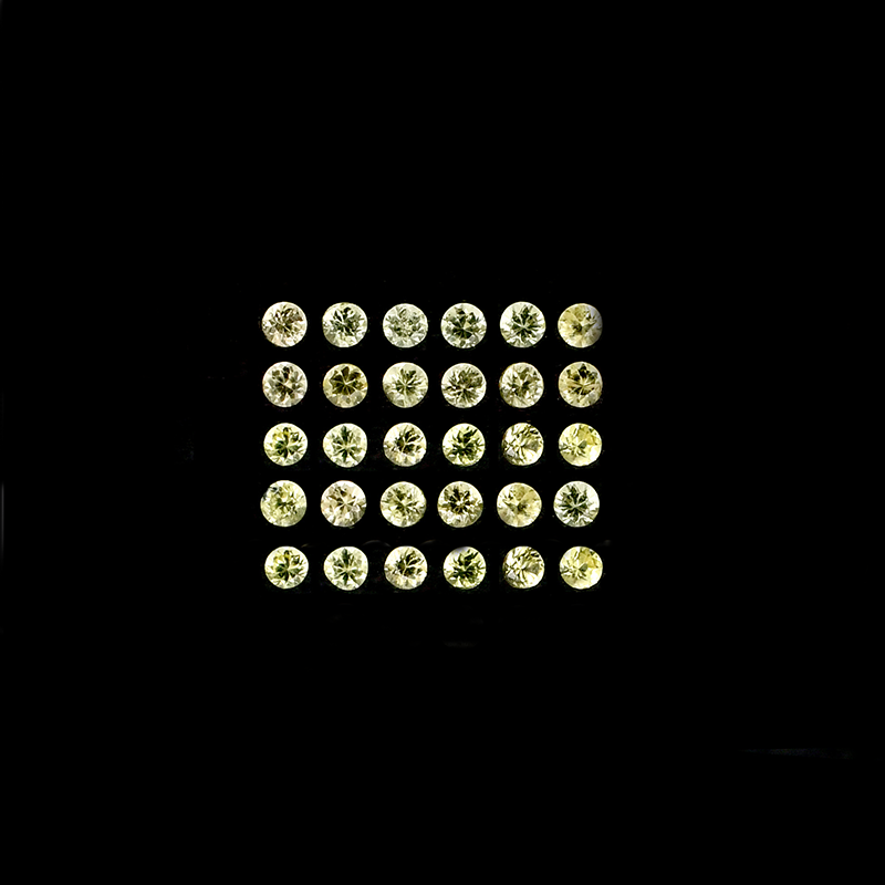 Yellow Sapphire Round 1.25mm Approximately 0.30 Carat