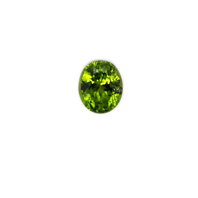 Peridot Oval 12.2x10.2mm Single Piece Approximately 7.35 Carat