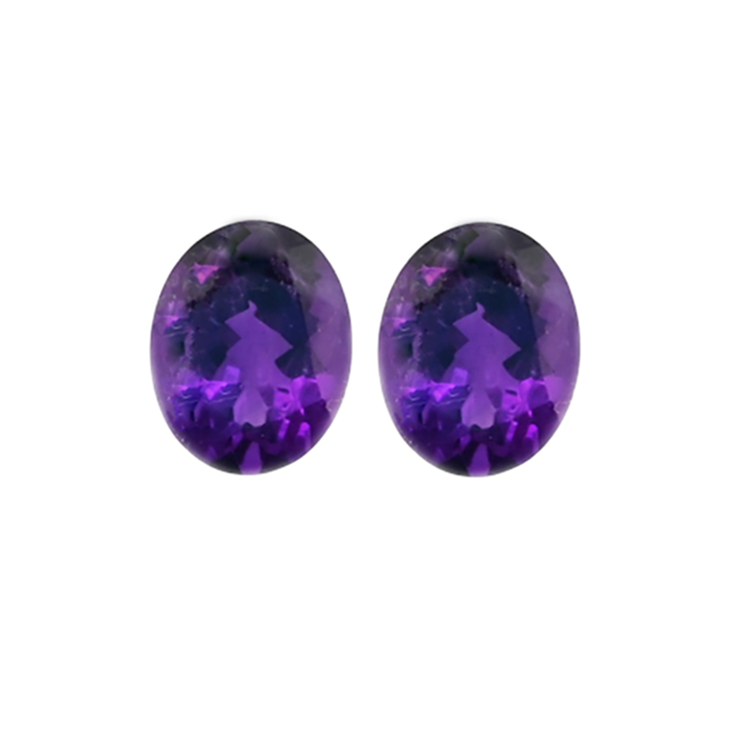 Amethyst Oval 10x8mm Matching Pair Approximately 4.50 Carat