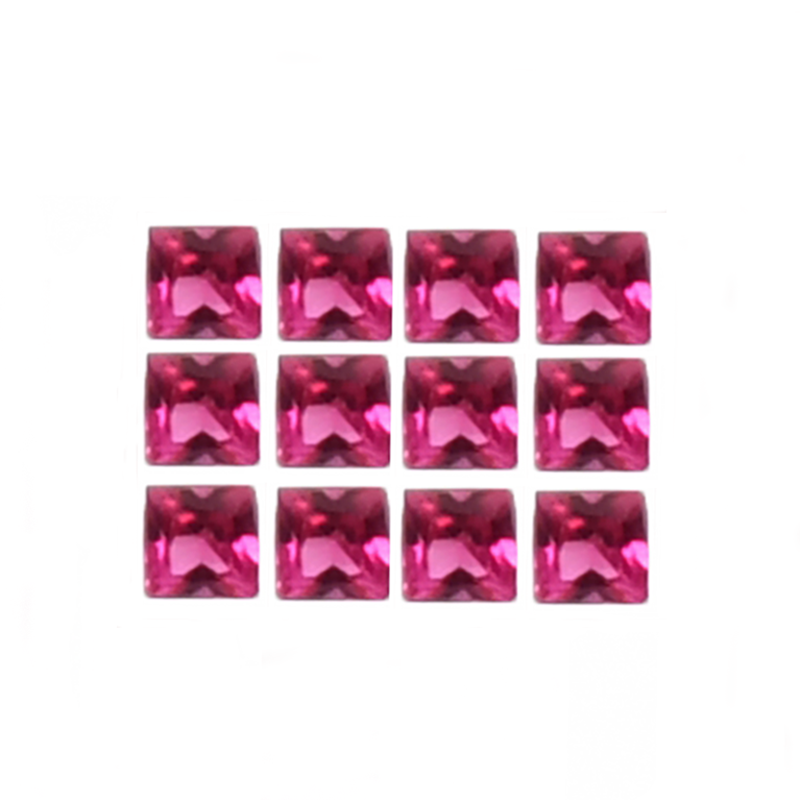 Burmese Ruby Princess Cut 1.6mm 0.50 Carat