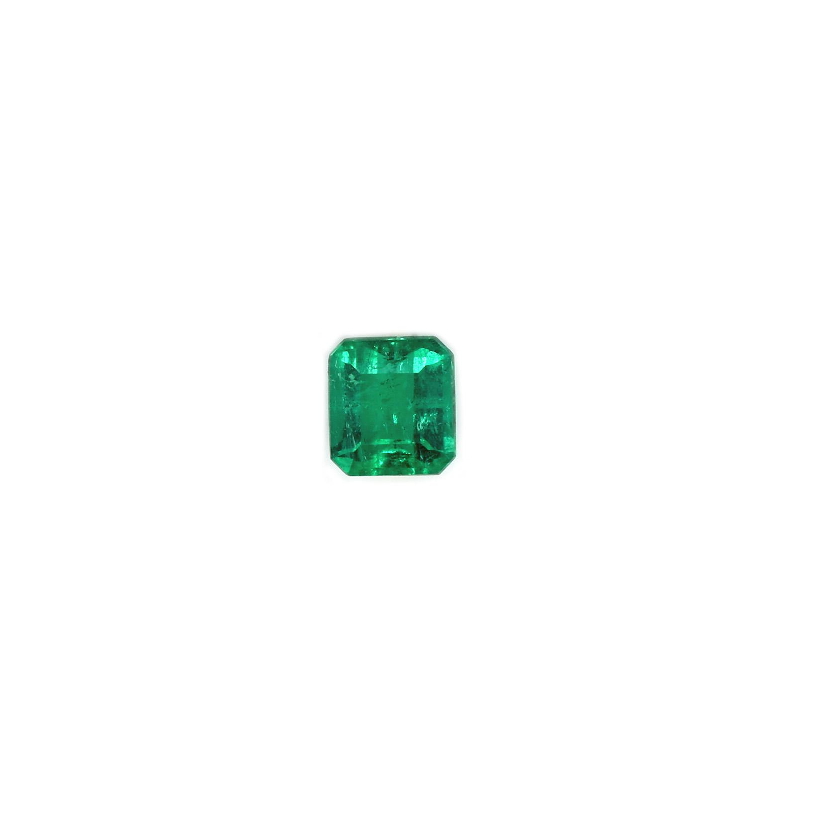 Colombian Emerald Cushion Shape 5.6x5.3 Single Piece 0.63 Carat