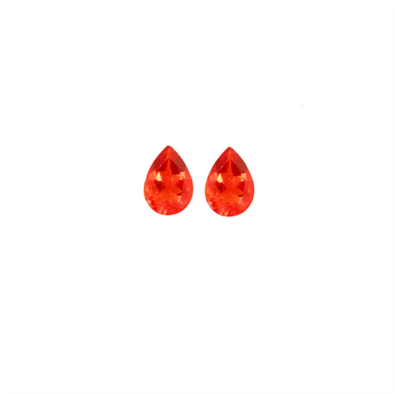 Fire Opal 8x6mm Matching Pair Approximately 1.44 Carat