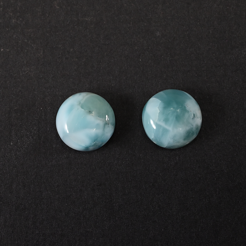 Larimar Cab Round 10mm Approximately 8.36 Carat