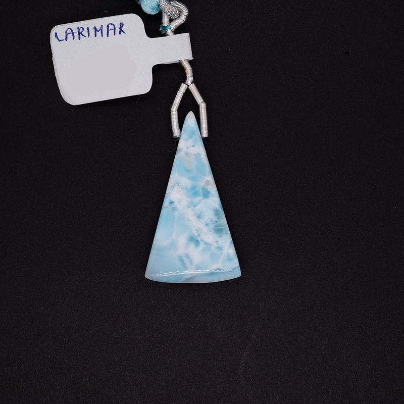 Larimar Drops Conical Shape 32x18mm Drilled Bead Single Pendant Piece