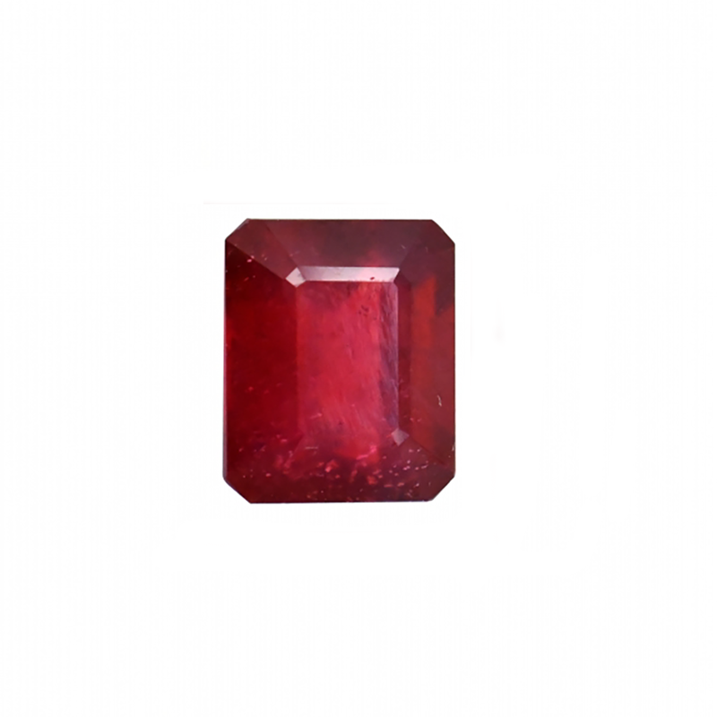 Madagascar Ruby Emerald Cut 12x10mm Single Piece Approximately 7.30 Carat