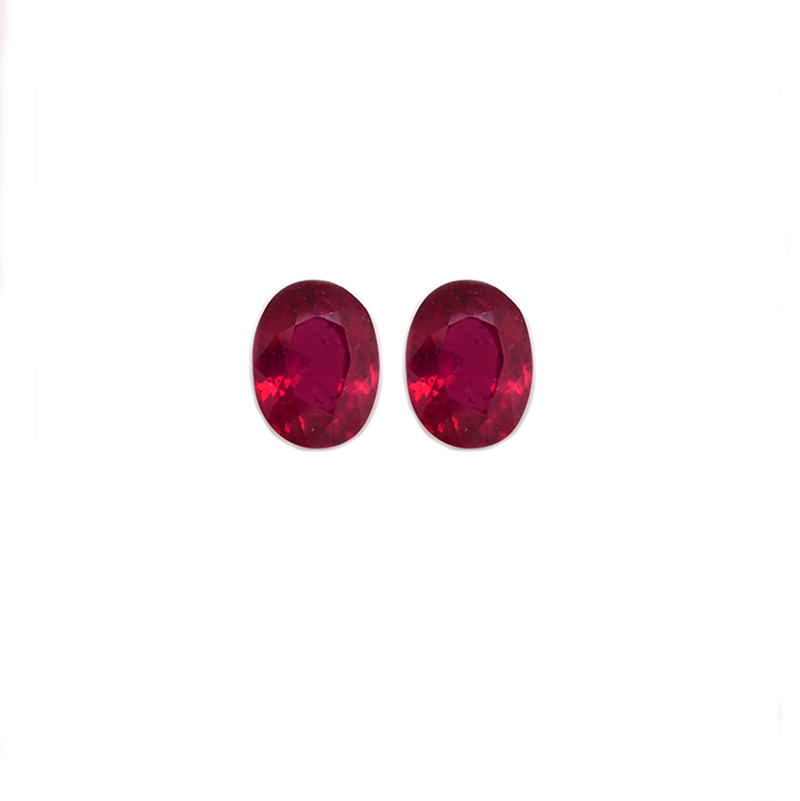 Madagascar Ruby Oval 9x7mm Matching Pair Approximately 5.40 Carat