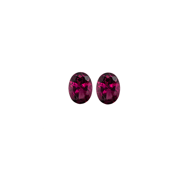 Raspberry Garnet Oval 8x6mm Matching Pair Approximately 2.50 Carat