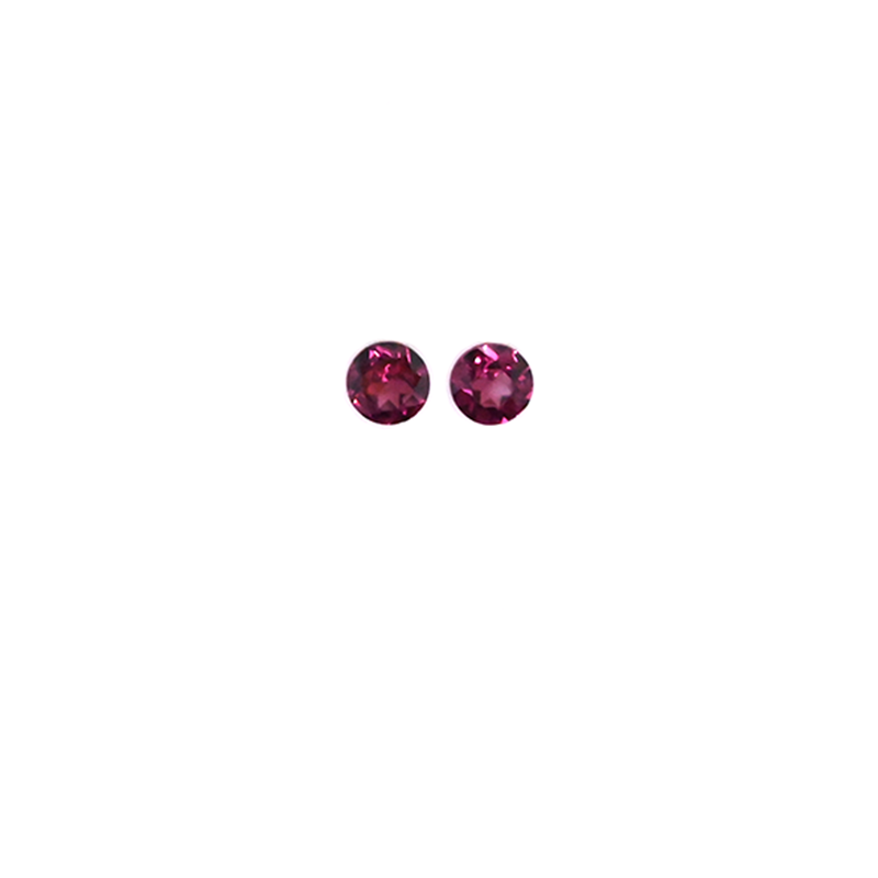 Rubellite Tourmaline Round 4mm Matched Pair Approximately 0.47 Carat