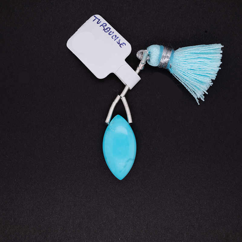 Turquoise Drops Marquise Shape 21x11mm Drilled Bead Single Piece
